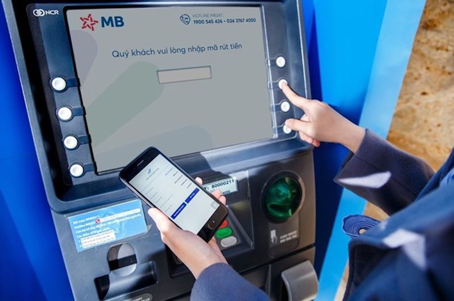 Rút tiền ở ATM mb bank