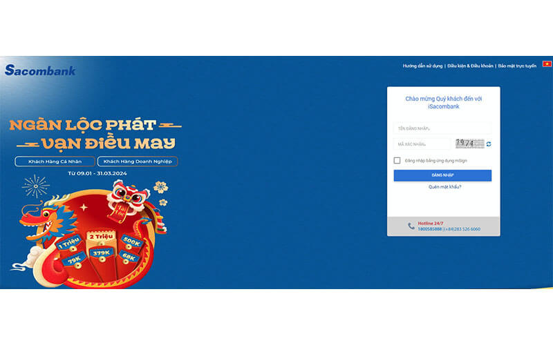 Hướng dẫn đăng ký internet banking sacombank online trên điện thoại