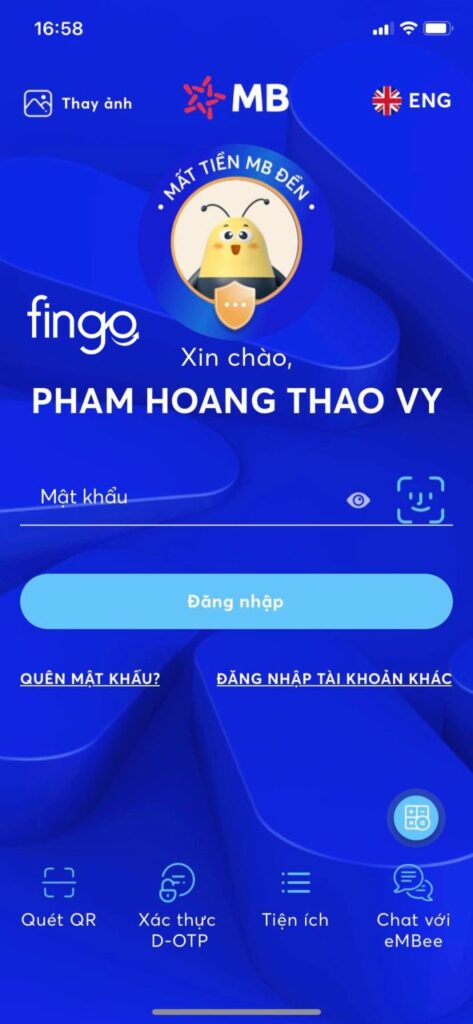 Cách đổi mật khẩu MB Bank qua App MB Bank 01