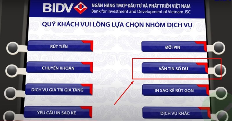 Các Cách Kiểm Tra Số Tài Khoản BIDV Trên Mạng bằng cây ATM