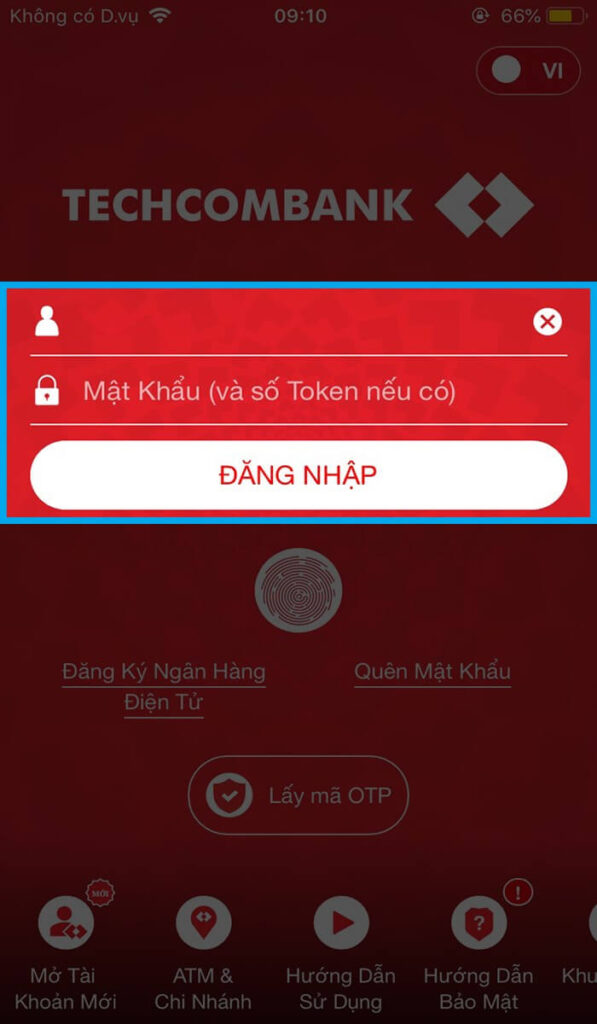 Chuyển tiền trên điện thoại Techcombank cùng ngân hàng