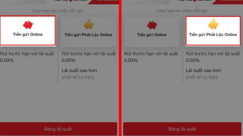 Cách gửi tiết kiệm Techcombank trên App Techcombank Mobile