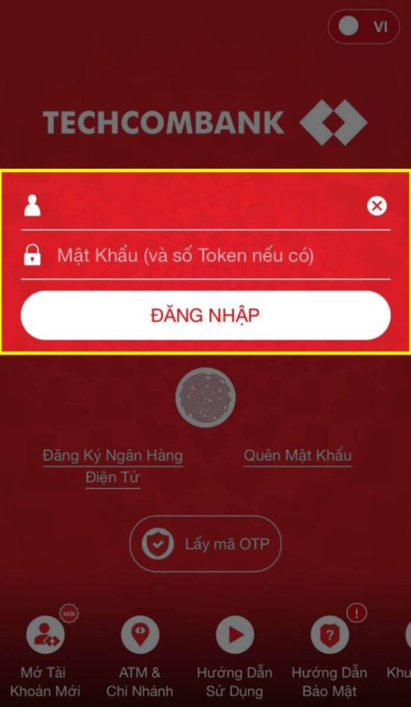 Hủy Smart OTP Techcombank qua ứng dụng Techcombank Mobile