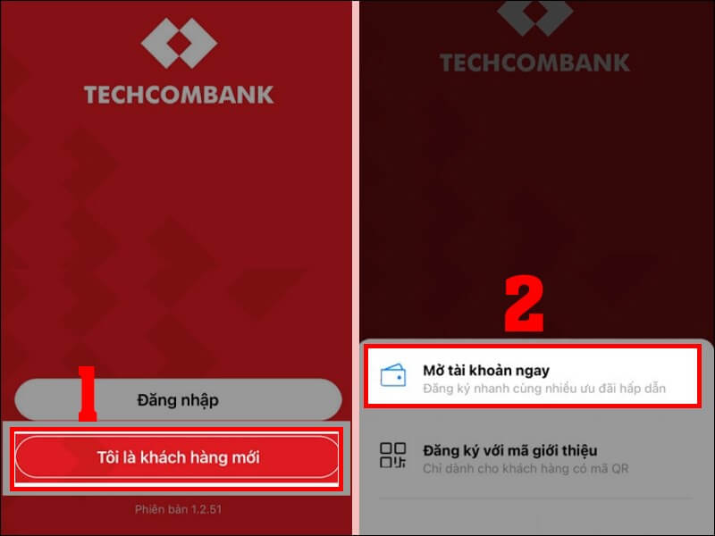 Cách mở tài khoản techcombank số đẹp đối với khách hàng mới 